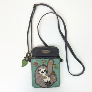 Chala Handbags Sloth Cellphone Crossbody Handbag Adjustable Strap Sloth Lovers